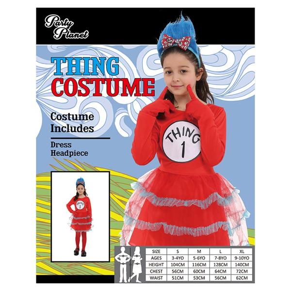 Dr Seuss Girls Costume - Medium - Image 2