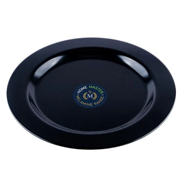 Melamine Round Black Plate - 30cm x 1.9cm