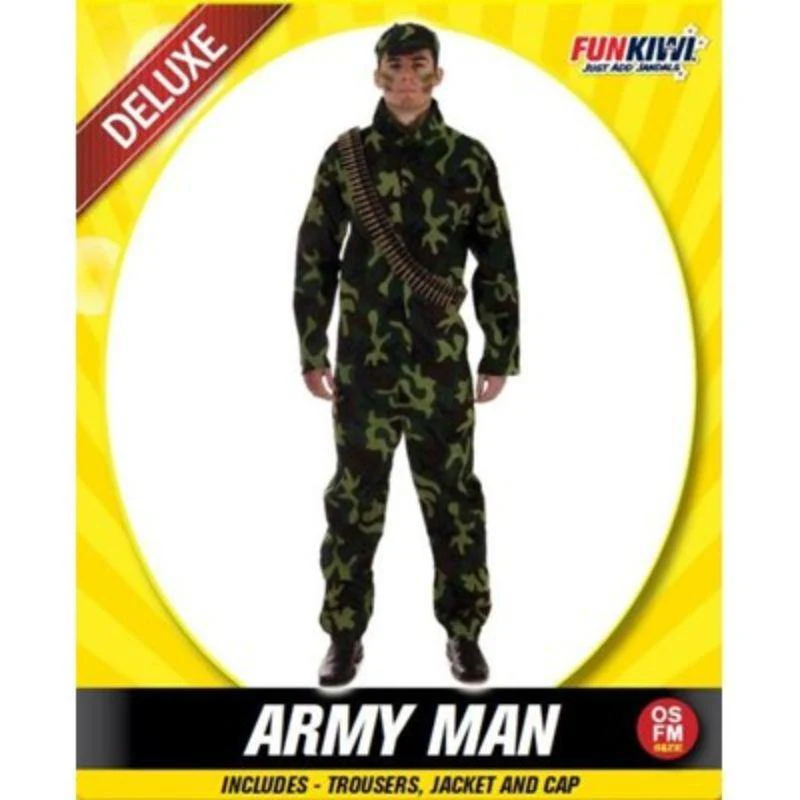Mens Deluxe Army Man Costume