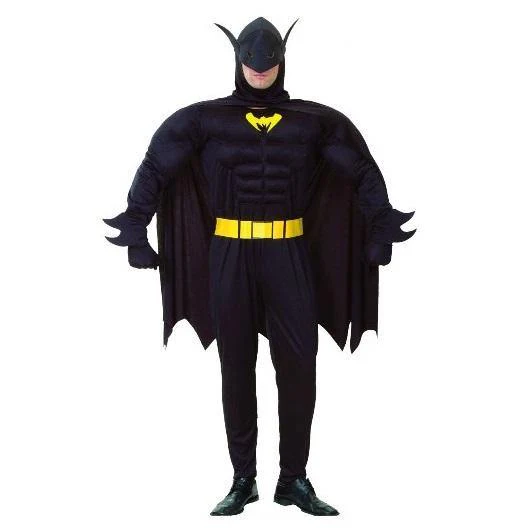 Mens Deluxe Muscle Bat Hero Costume - Image 2