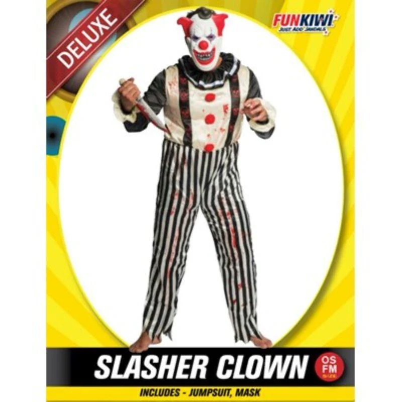 Mens Deluxe Slasher Clown Costume