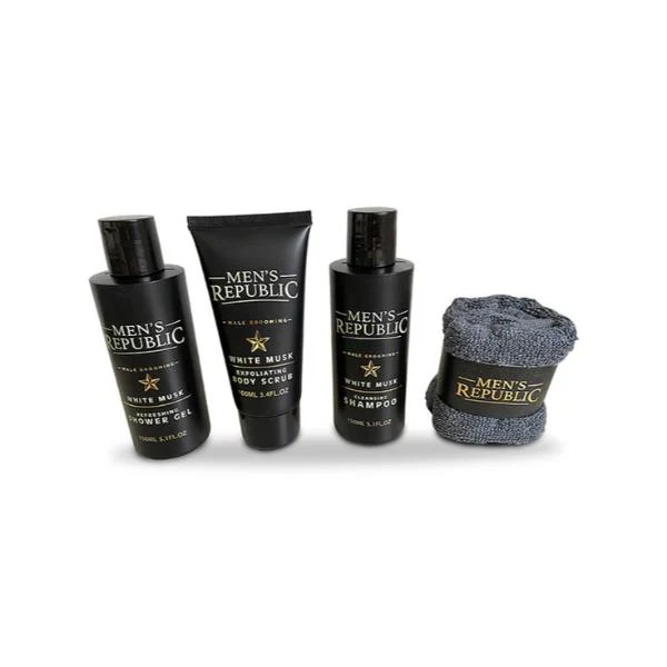 4 Pack Mens Republic Cleansing Kit In Carry Bag - 24cm x 7.8cm x 16cm - Image 2