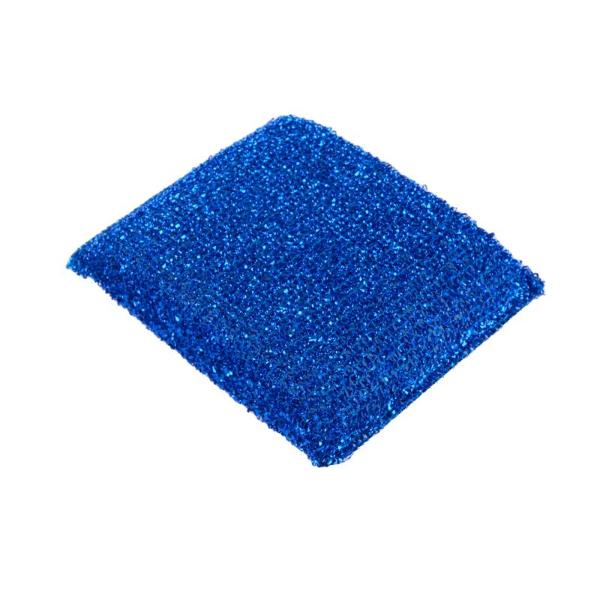 3 Pack Blue Mesh Sponge Scourer - 11cm x 8cm x 3cm - Image 2