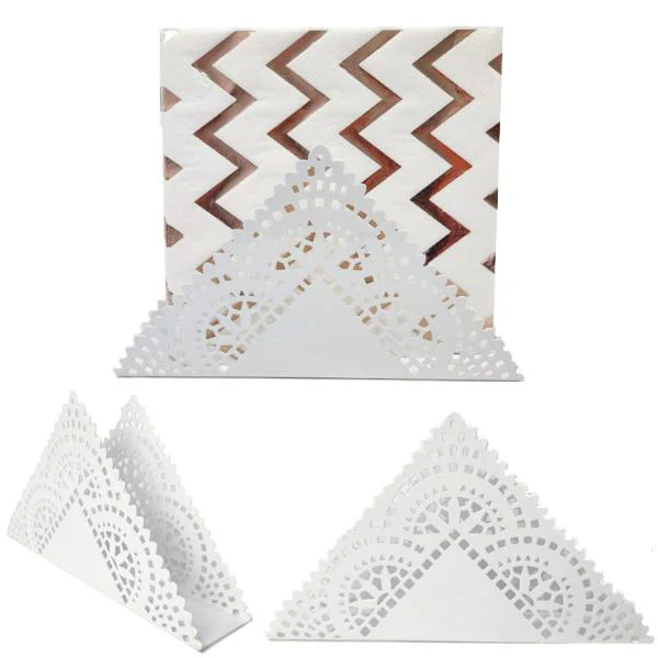 Metal Lace Napkin Holder - 19.6cm x 4cm x 11.5cm