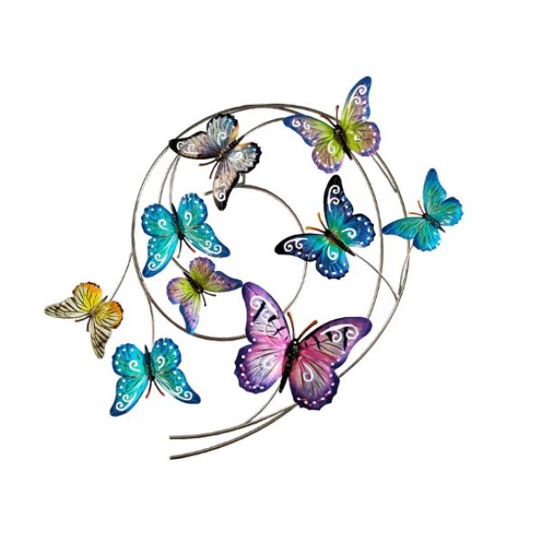 Metal Wall Art Butterflies 48x39cm