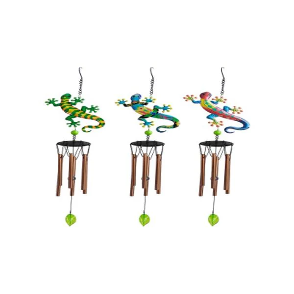 Metal Windchime Lizard 63x12cm 3Cols