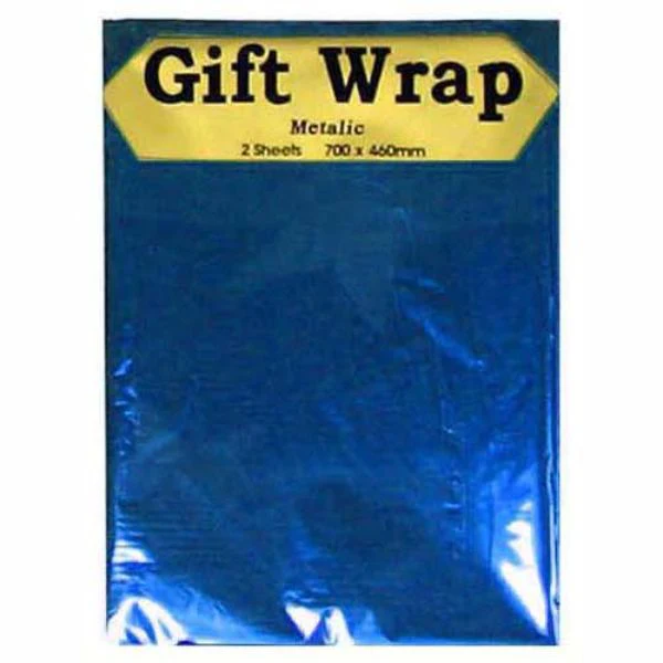 2 Sheets Metallic Gift Wraps - 70cm x 46cm - Image 2