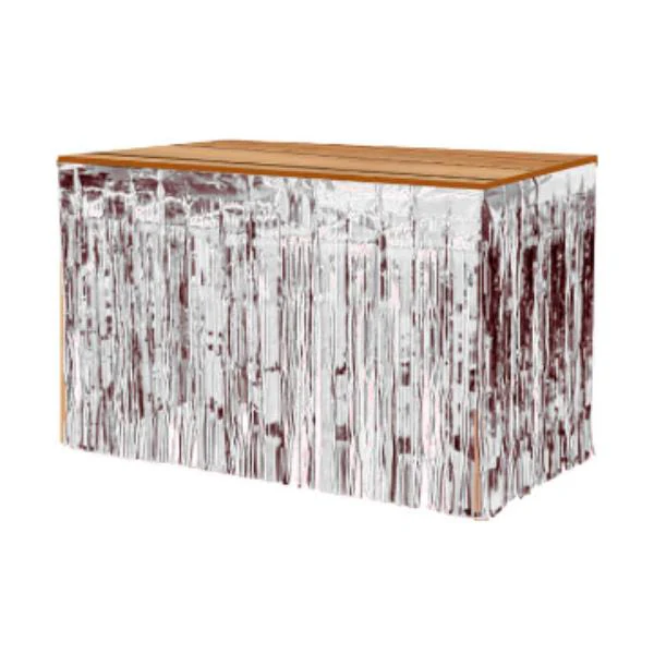 Silver Metallic Skirt - 74cm x 400cm