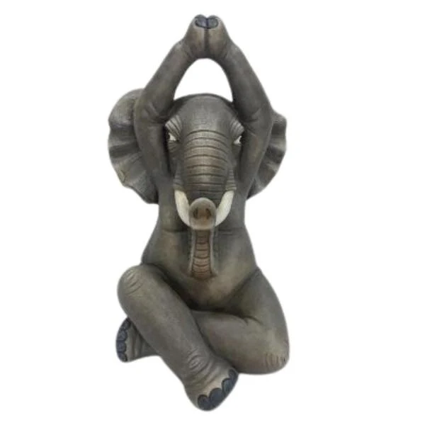 Yoga Elephant Garden Statue