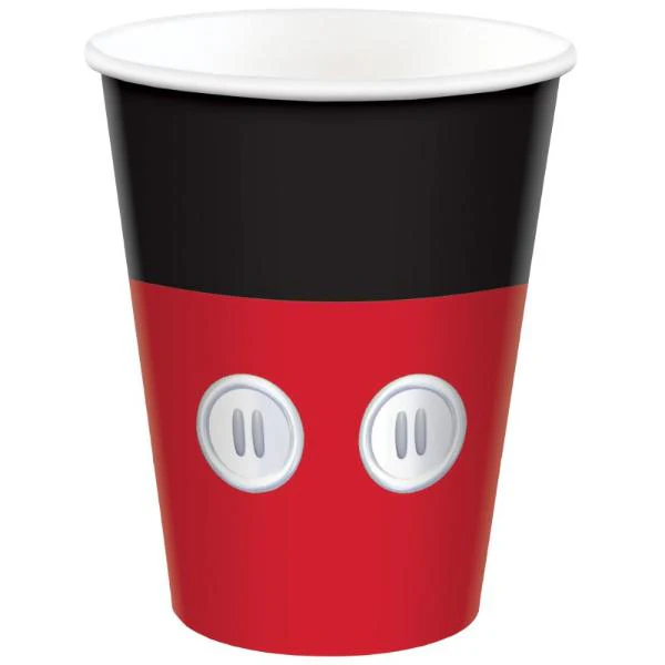 8 Pack Micky Mouse Forever Paper Cups - 266ml