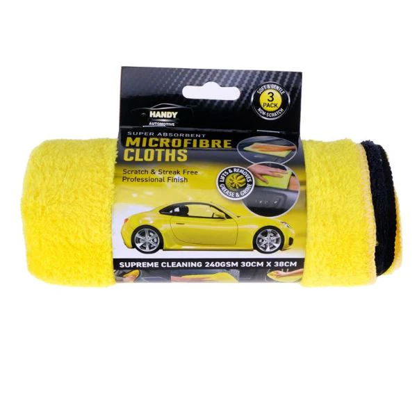 Yellow Automative Microfibre Cloth