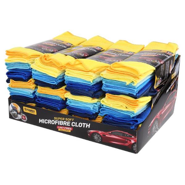 12 Pack Super Soft Microfibre Cloth - 30cm x 30cm - Image 3