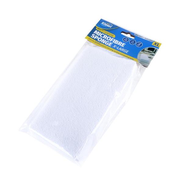 White X Large Microfibre Multipurpose Sponge - 10cm x 18cm x 3cm - Image 3