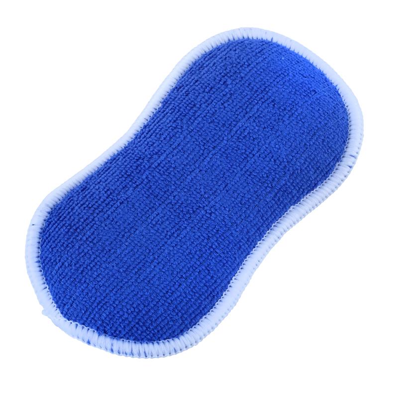 Blue Dual Sided Non Scratch Microfibre Sponge & Scouring Pad - 16cm x 10cm x 2cm - Image 4