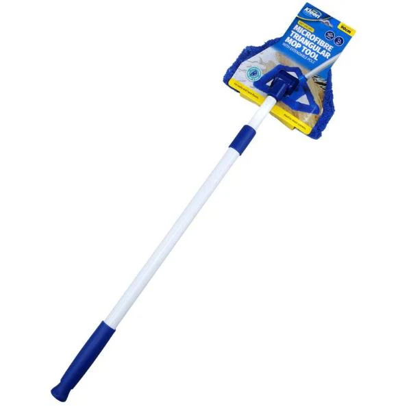 Microfibre Triangular Head Cleaning Tool With Extendable Pole - 55cm x 90cm - Image 3