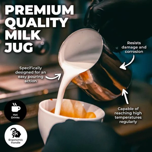Stainless Steel Milk Jug - 600ml - Image 3
