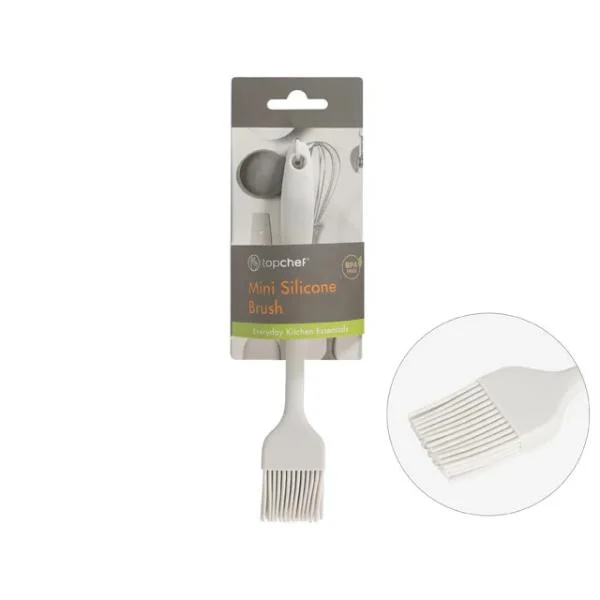 White Mini Silicone Brush - 21cm x 3.5cm