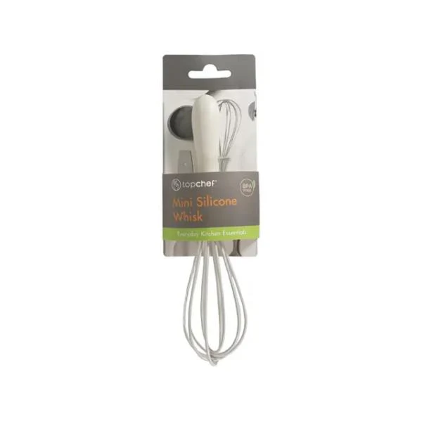White Mini Silicone Whisk - 20cm x 5cm