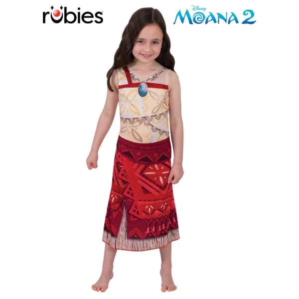 Classic Moana 2 Girls Costume - 6 - 8 Years
