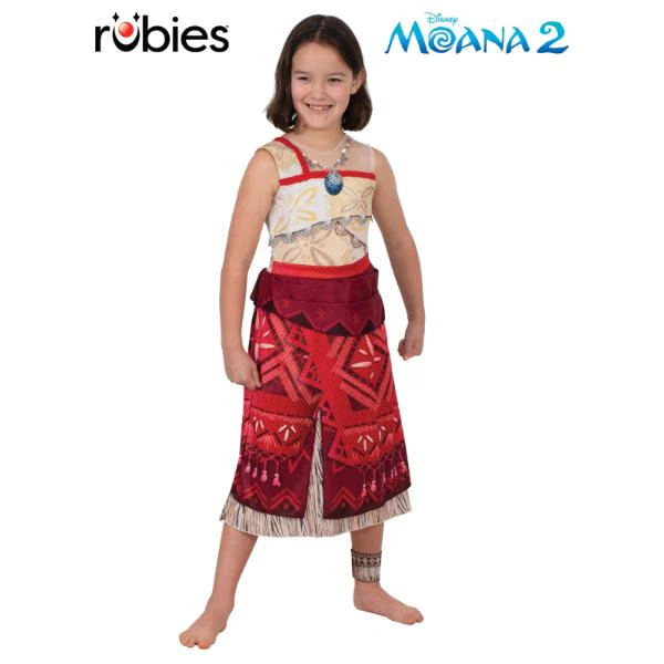 Deluxe Moana 2 Girls Costume - 9 - 10 Years