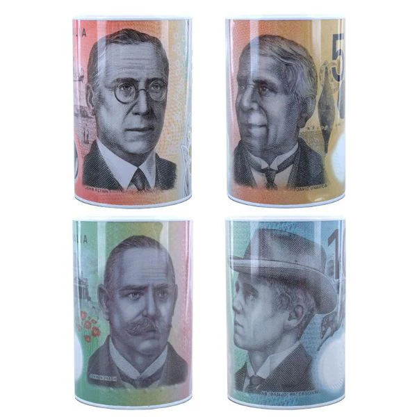 Currency Design Money Tin - 15cm x 10cm