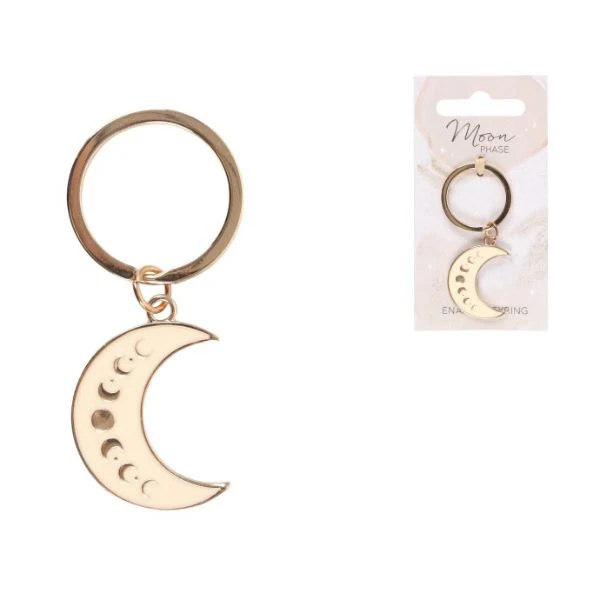 Moon Phase Crescent Key Ring
