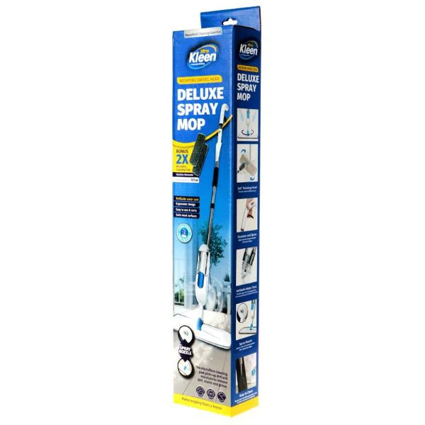 Deluxe Mop With Spray Function Built In Water Depot With 2 Microfibre Pads - 130cm - Image 3