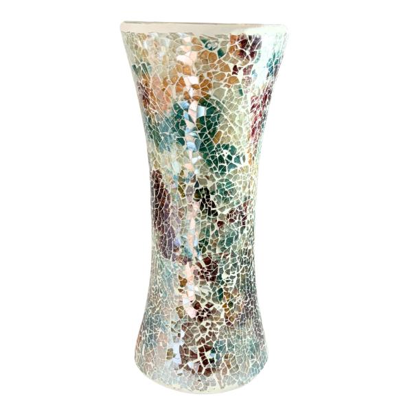 Multicolour Mosaic V Vase - 30cm