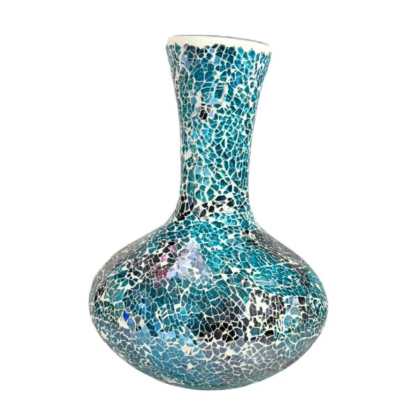 Blue Mosaic L Vase - 25cm x 20cm
