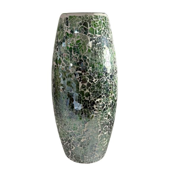 Green Mosaic C Vase - 30cm