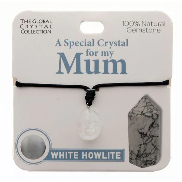 White Howlite Mum Gem Necklace