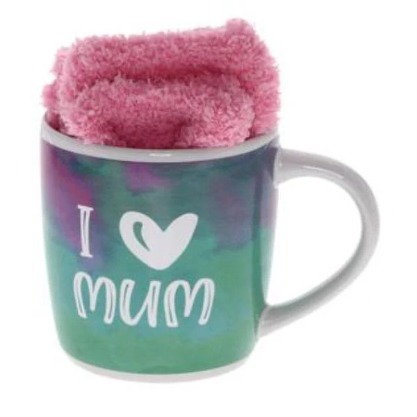 Ceramic Mums Relaxing Coffee Mug With Fluffy Socks - 250ml
