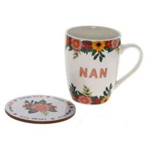 2 Pack Nan Tropic Floral Mug Coaster Set - 250ml - Image 2
