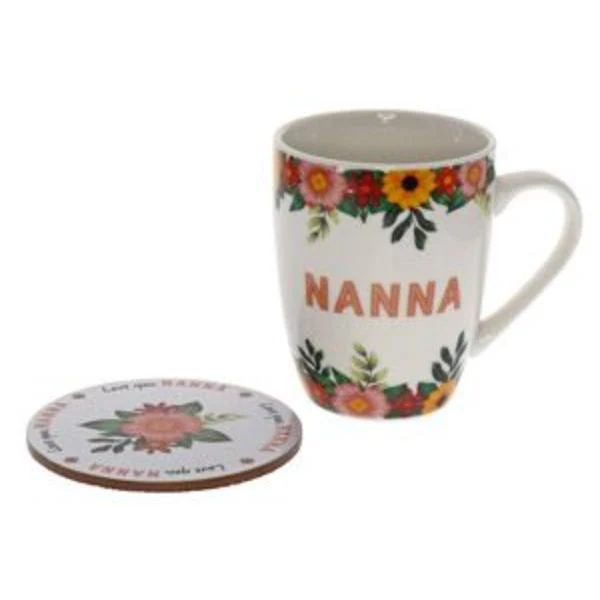 2 Pack Nanna Tropic Floral Mug Coaster Set - 250ml - Image 2