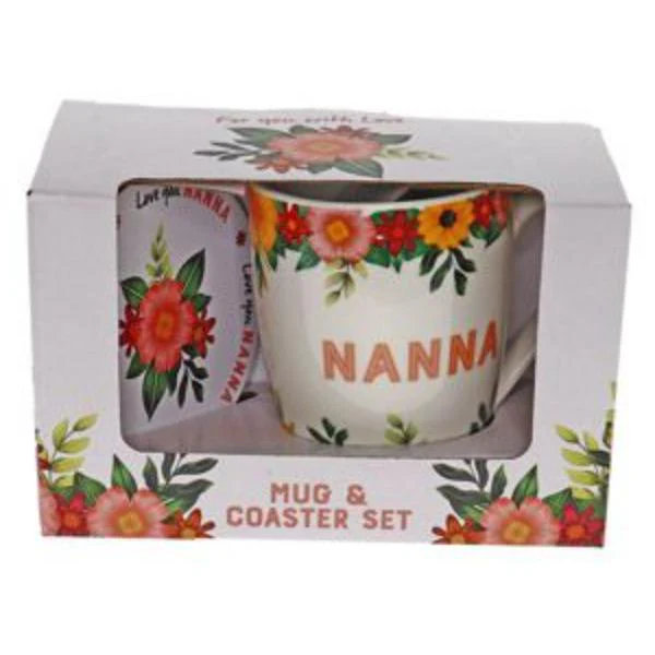 2 Pack Nanna Tropic Floral Mug Coaster Set - 250ml - Image 3
