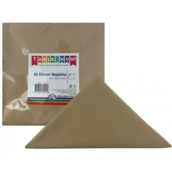 50 Pack Kraft Dinner Napkins