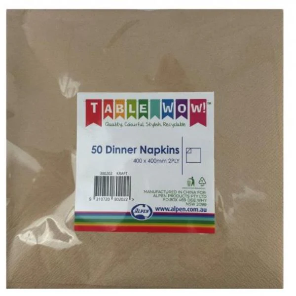 50 Pack Kraft Dinner Napkins - Image 4