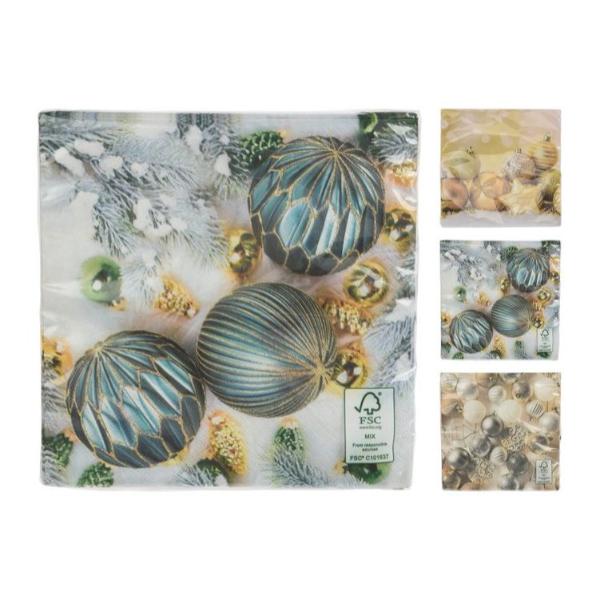 16 Pack Assorted Napkins - 33cm x 33cm