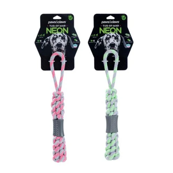 Neon Tug Of War Tugger Toy - 39cm x 5cm x 1cm
