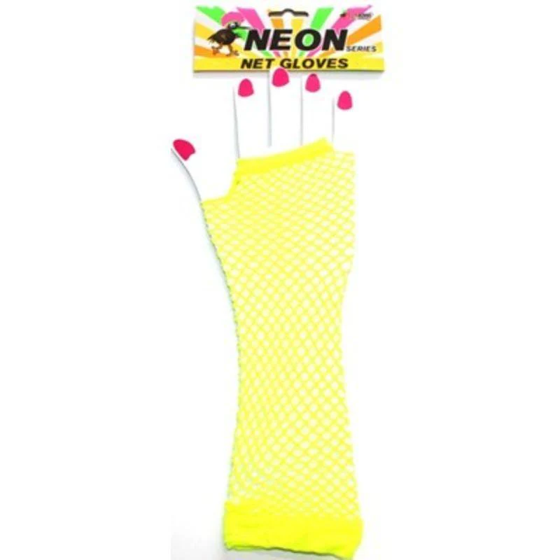 Neon Yellow Net Glove