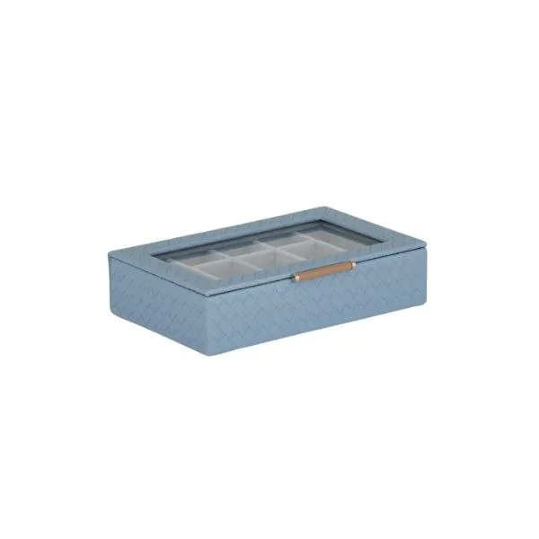 Blue Nova Plait Jewel Box - 22cm x 14.5cm x 5.5cm