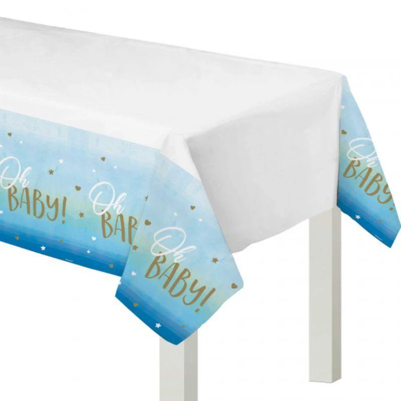 Oh Baby Boy Plastic Tablecover - 137cm x 259cm