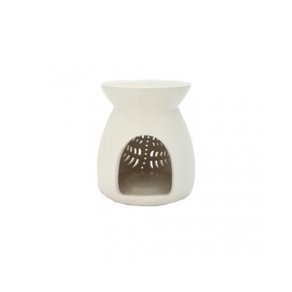 Leaf Pattern Oil Burner - 11.9cm x 11.9cm x 13cm