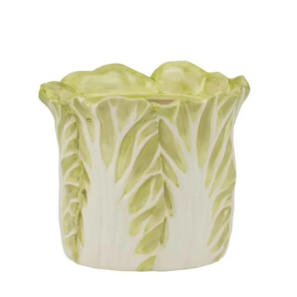 Green Oleracea Ceramic Pot - 17.5cm x 15.5cm