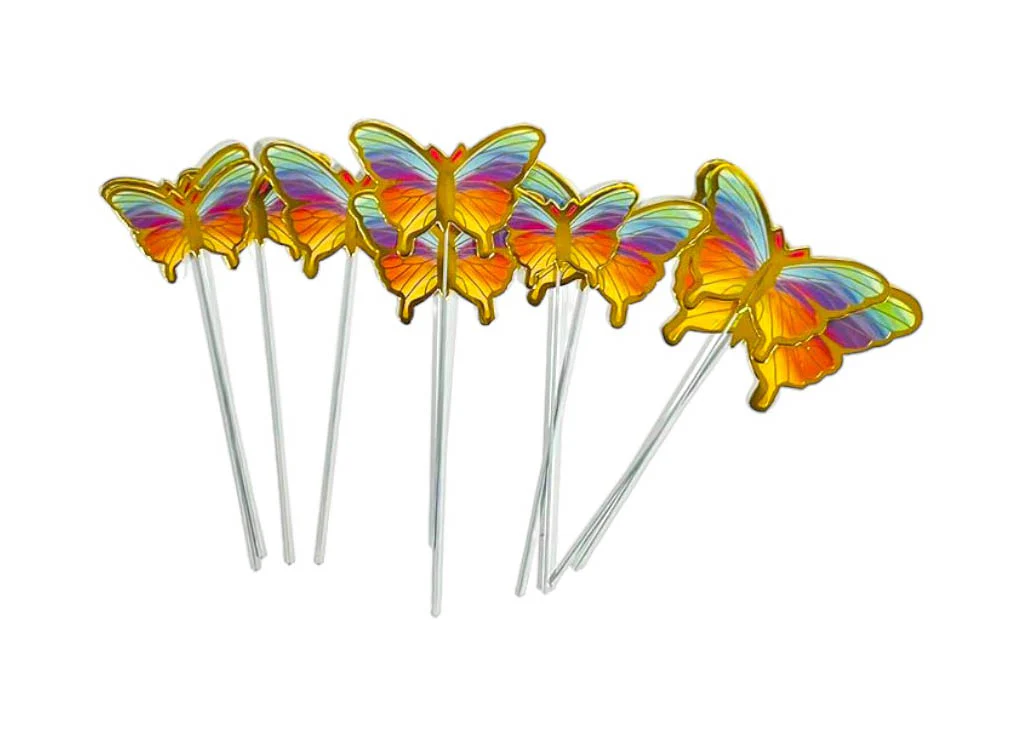 10 Pack Butterfly Cake Toppers - Image 2