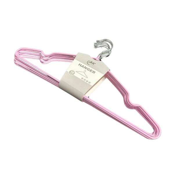 10 Pack Metal With Silicon Clothes Hanger