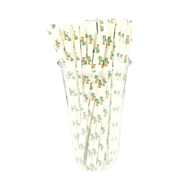 50 Pack Coconut Tree Straws