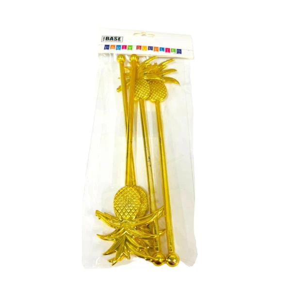 4 Pack Gold Pineapple Stirrer - Image 3