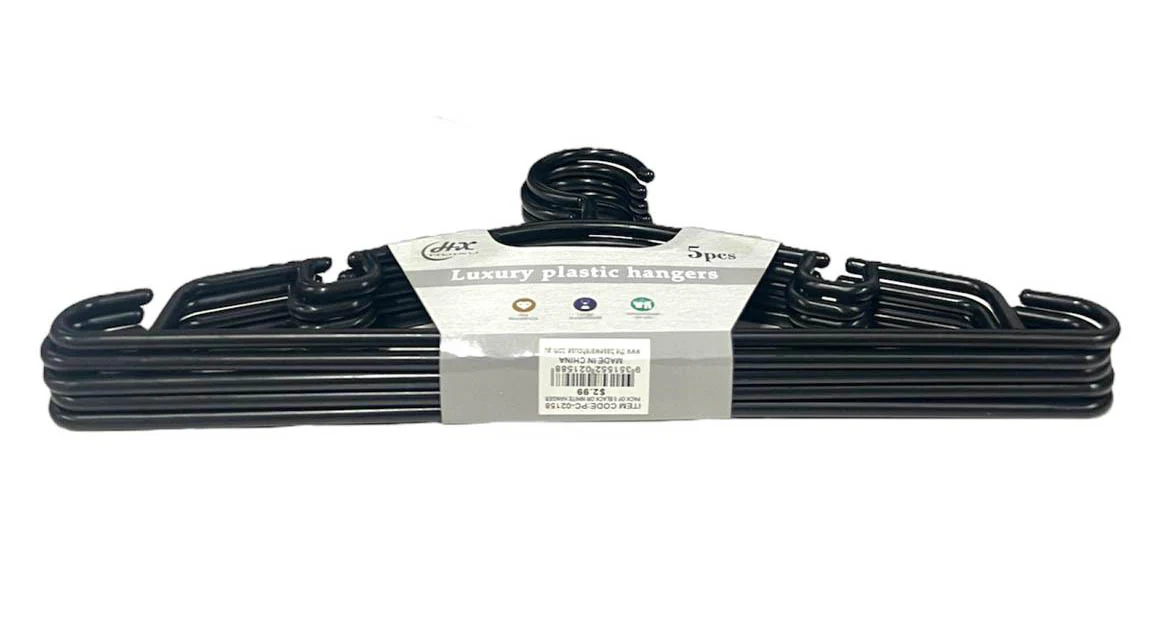 5 Pack Luxury Plastic Hangers - Image 3