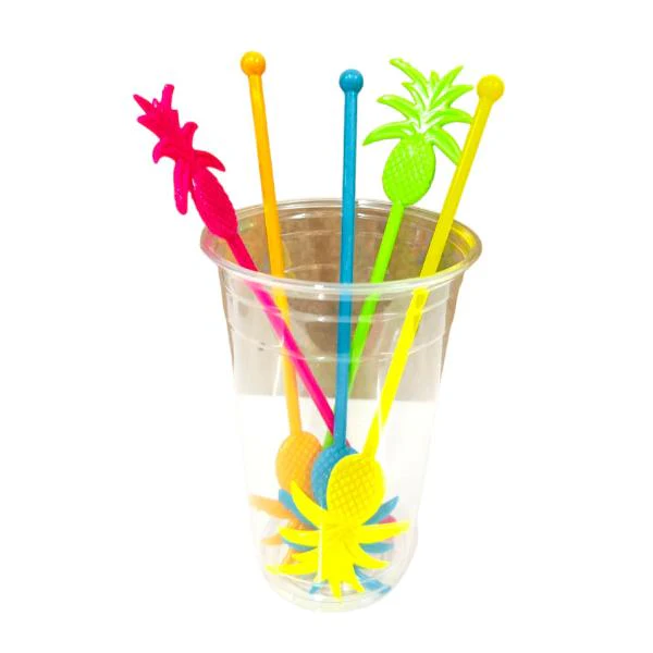 5 Pack Colourful Pineapple Stirrer - Image 3